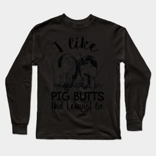 Cute Pig Buts Design. Long Sleeve T-Shirt